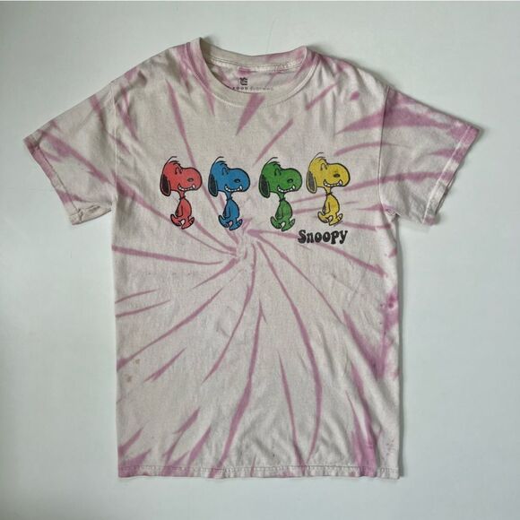 Junk food Snoopy Peanuts Tie Dye Graphic Tee Small - Picture 1 of 8
